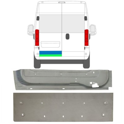 Opravný plech zadných dverí pre Opel Movano 2021-2026 / Pravá / Sada 16518