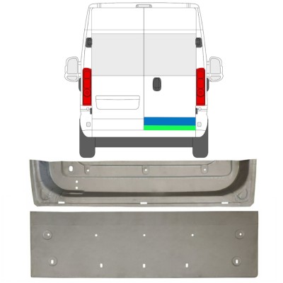 Opravný plech zadných dverí pre Opel Movano 2021-2026 / Pravá / Sada 16517