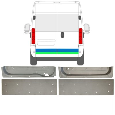 Opravný plech zadných dverí pre Opel Movano 2021-2026 16519