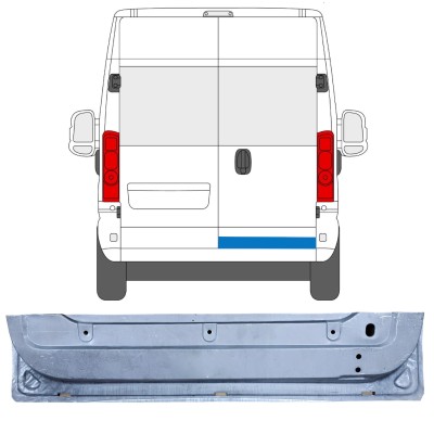 Opravný plech zadných dverí pre Opel Movano 2021-2026 / Pravá 16504