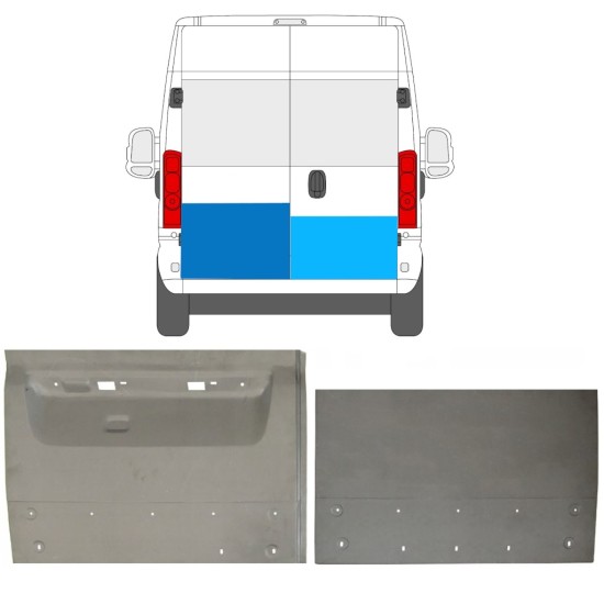 Opravný plech zadných dverí pre Opel Movano 2021-2023 / Ľavá+Pravá / Sada 16727