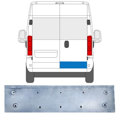 Opravný plech zadných dverí pre Opel Movano 2021-2026 / Pravá 16512