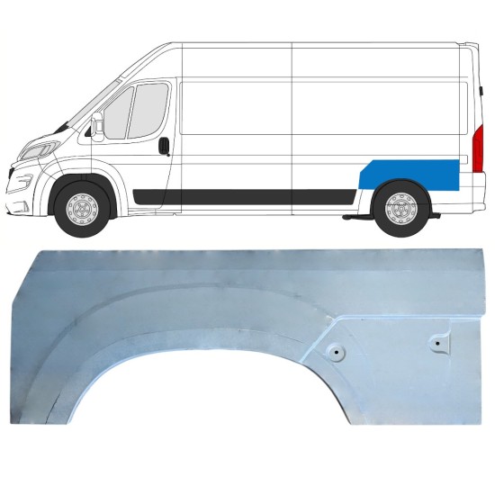 Lem zadného blatníka pre Opel Movano 2021-2026 / Ľavý 16962