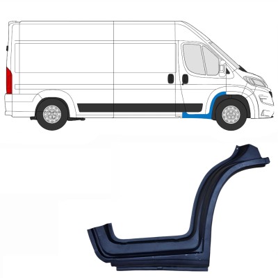 Opravný plech prahu predných dverí pre Opel Movano 2021-2026 / Pravá 16412