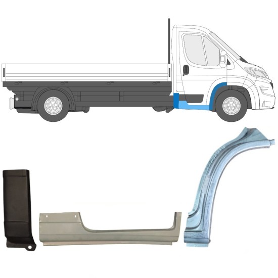 Opravný plech sada pre Opel Movano 2021-2026 / Pravá 17006