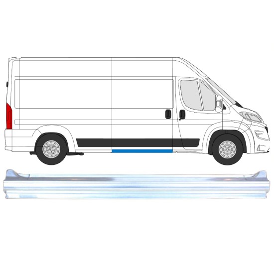 Kompletný prah posuvných dverí pre Opel Movano 2021-2026 / Pravá 16458