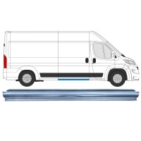 Opravný plech prahu posuvných dverí pre Opel Movano 2021-2026 / Vľavo = Vpravo (symetrické) 16462