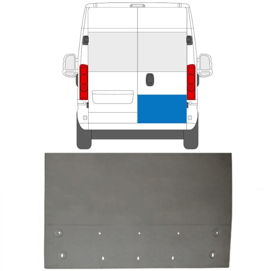 Opravný plech zadných dverí