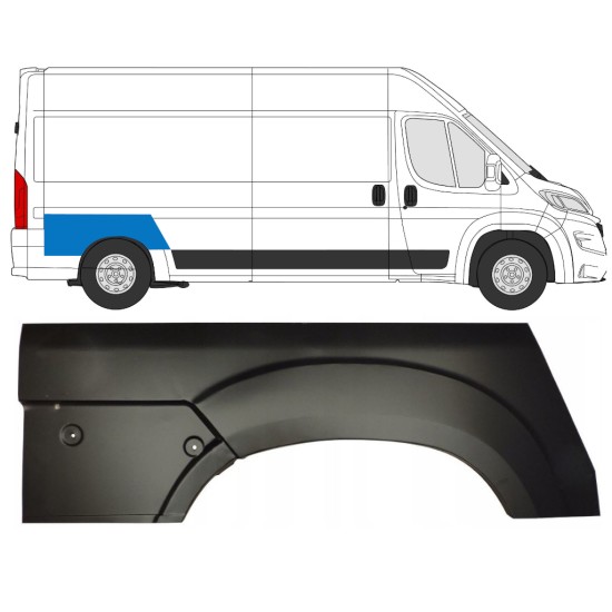 Lem zadného blatníka pre Opel Movano 2021-2026 / Pravá 16441