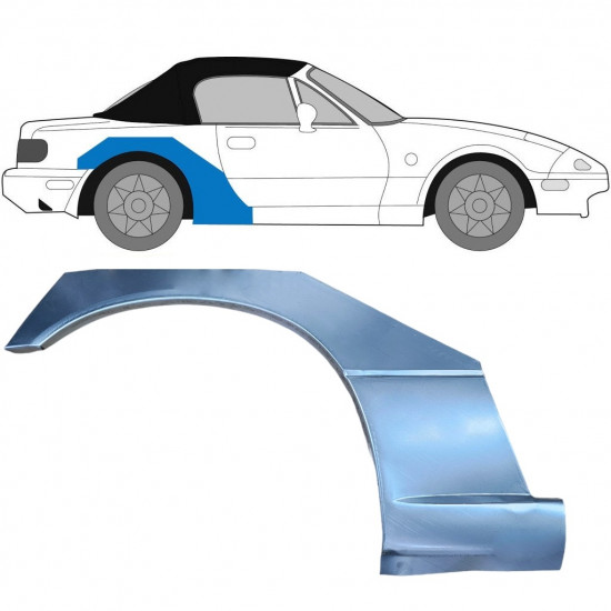 Lem zadného blatníka pre Mazda MX-5 1989-1998 / Pravá 6694