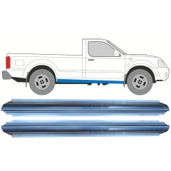 Opravný plech prahu pre Nissan Navara D22 1998-2005 / Vľavo = Vpravo (symetrické) / Sada 9927