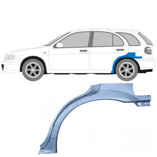 Lem zadného blatníka pre Nissan Almera 1999-2007 / Ľavý 6850