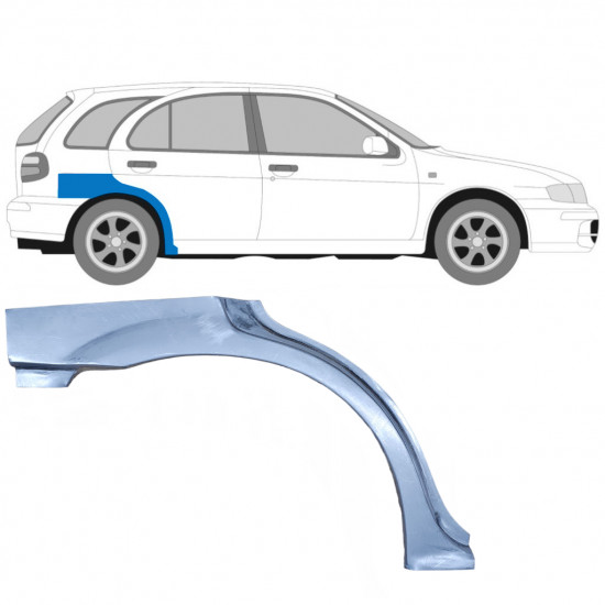 Lem zadného blatníka pre Nissan Almera 1999-2007 / Pravá 6849