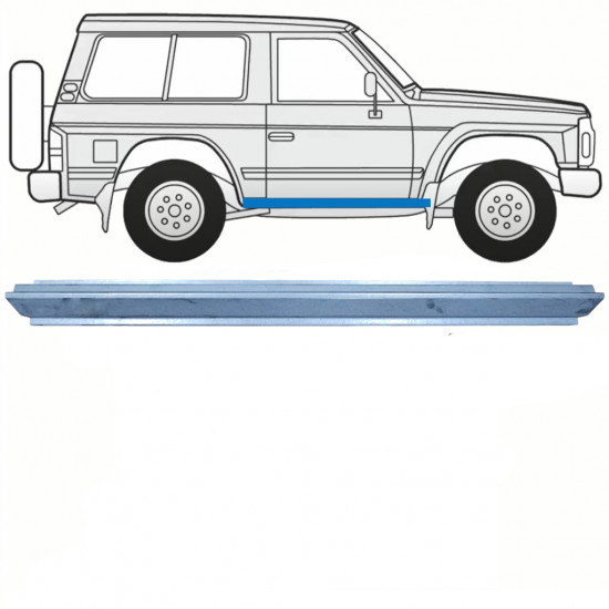 Opravný plech prahu pre Nissan Patrol 1990-1997 / Vľavo = Vpravo (symetrické) 8597