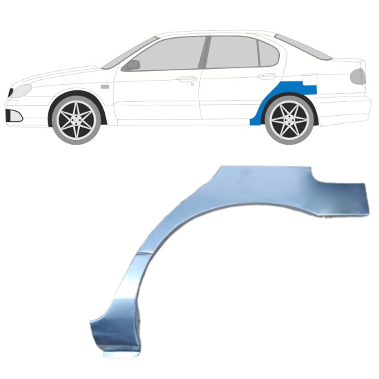 Lem zadného blatníka pre Nissan Primera P11 1996-2001 / Ľavý 6843