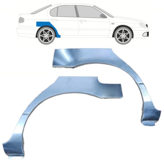 Lem zadného blatníka pre Nissan Primera 1996-2001 / Ľavá+Pravá / Sada 10632