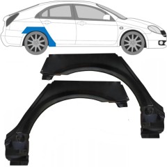 Lem zadného blatníka pre Nissan Primera P12 2001-2007 / Ľavá+Pravá / Sada 9637
