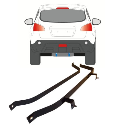 Objímky palivovej nádrže pre Nissan Qashqai 2007-2013 16014
