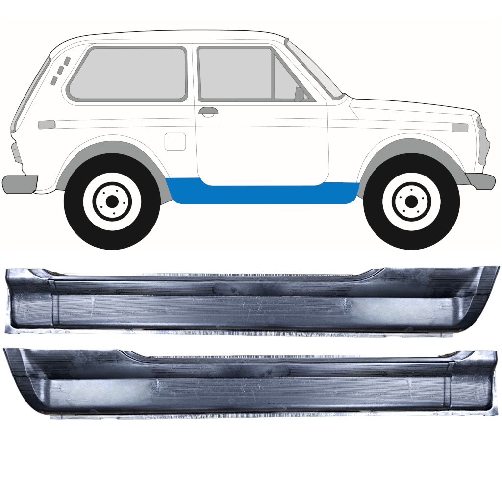 Kompletný Prah Pre Lada Niva 1976- / Ľavá+Pravá / Sada 12041