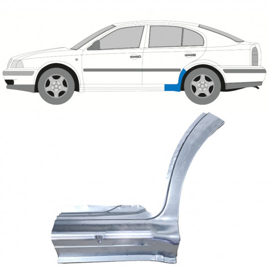 Opravný plech prahu pre Skoda Octavia 1996-2010 / Ľavý 12514