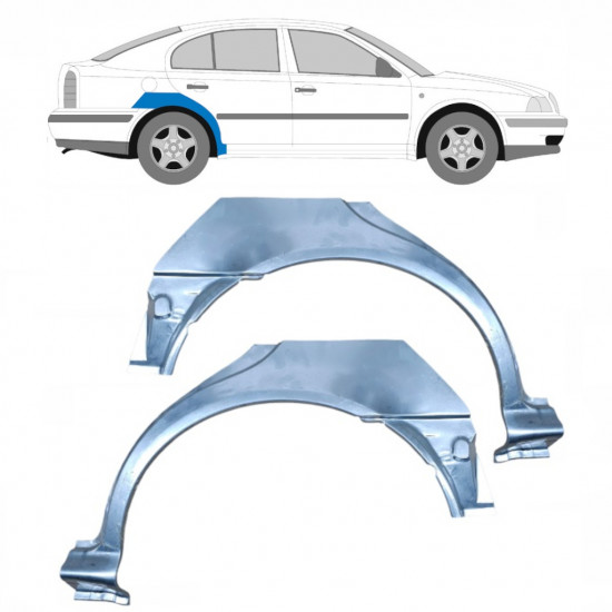 Lem zadného blatníka pre Skoda Octavia 1996-2010 / Ľavá+Pravá / Sada 9461