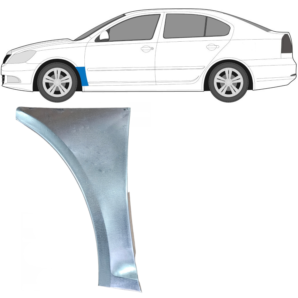 Opravný Plech Predného Blatníka Pre Skoda Octavia Ii 2004-2013 / Ľavý 7005