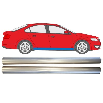 Opravný plech spodnej časti prahu pre Skoda Octavia III 2013-2020 / Ľavá+Pravá / Sada 14827