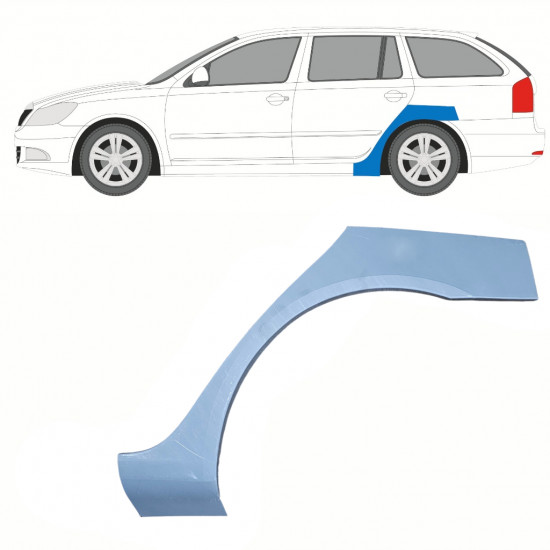 Lem zadného blatníka pre Skoda Octavia 2004-2013 / Ľavý 10186