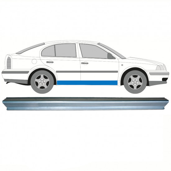 Opravný plech prahu pre Skoda Octavia 1996-2010 / Vľavo = Vpravo (symetrické) 8636