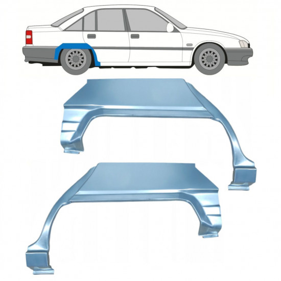 Lem zadného blatníka pre Opel Omega A 1986-1993 / Ľavá+Pravá / Sada 9803