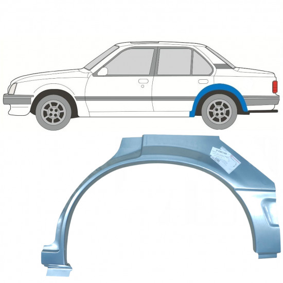 Lem zadného blatníka pre Opel Ascona C / Vauxhall Cavalier 1981-1988 / Ľavý 7292