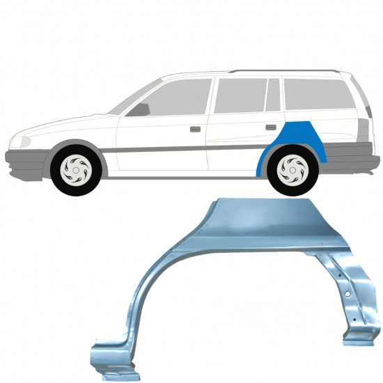 Lem zadného blatníka pre Opel Astra 1991-2002 / Ľavý / COMBI 7260