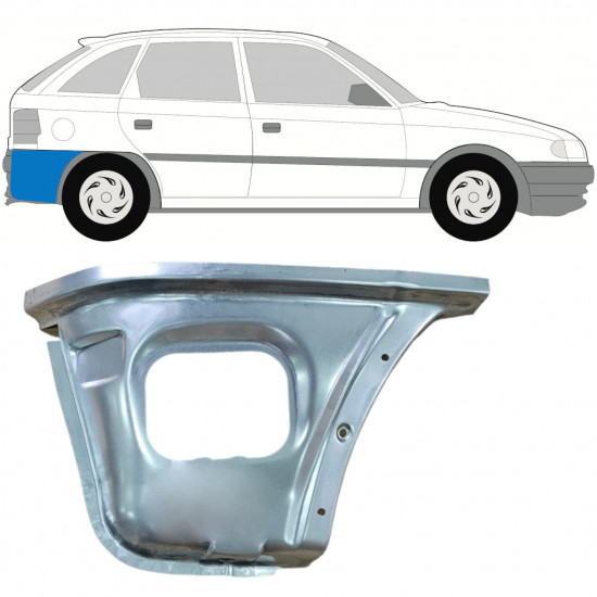 Opravný plech zadného rohu pre Opel Astra 1991-2002 / Pravá 11101
