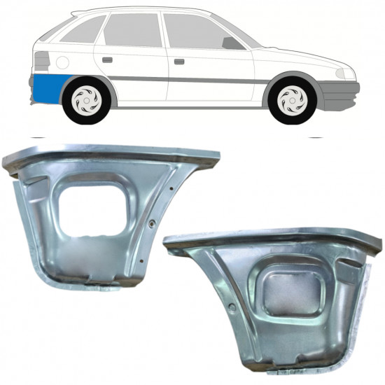 Opravný plech zadného rohu pre Opel Astra 1991-2002 / Sada 11103