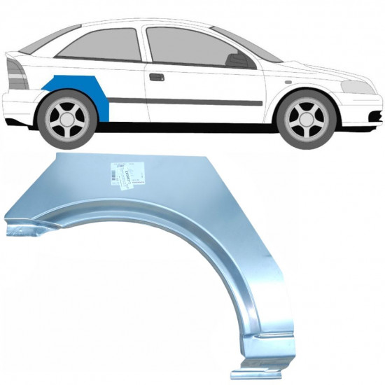 Lem zadného blatníka pre Opel Astra 1998-2009 / Pravá 6858