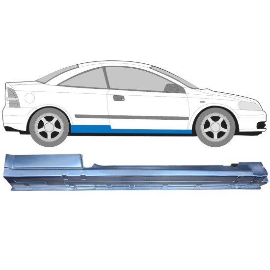 Kompletný prah pre Opel Astra G 1998-2009 / Pravá / COUPE 15962