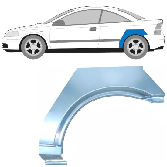Lem zadného blatníka pre Opel Astra G 1998-2009 / Ľavý / COUPE 15960