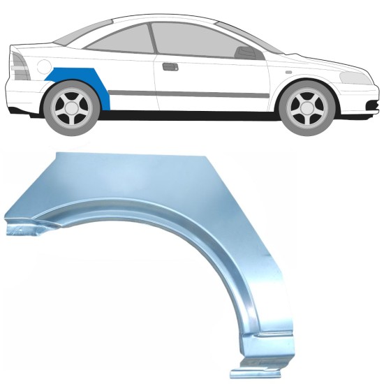 Lem zadného blatníka pre Opel Astra G 1998-2009 / Pravá / COUPE 15959