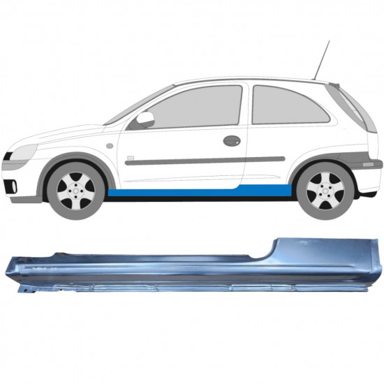Opravný plech prahu pre Opel Corsa 2000-2010 / Ľavý 6878