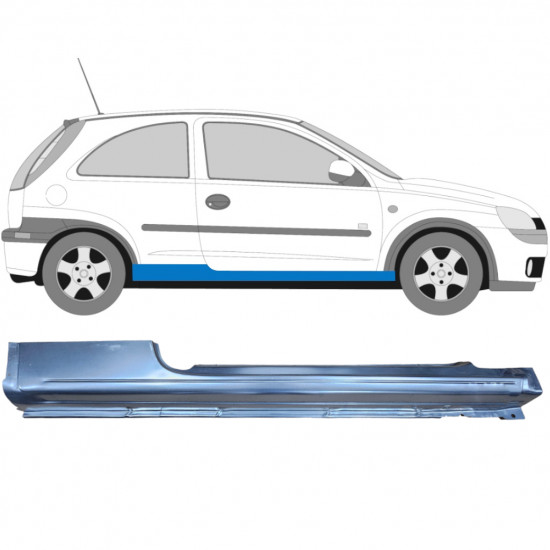 Opravný plech prahu pre Opel Corsa 2000-2010 / Pravá 6877