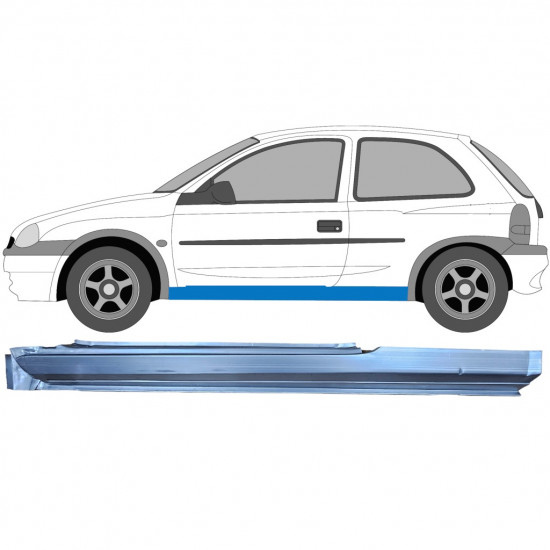 Opravný plech prahu pre Opel Corsa B 1993-2000 / Ľavý 8908
