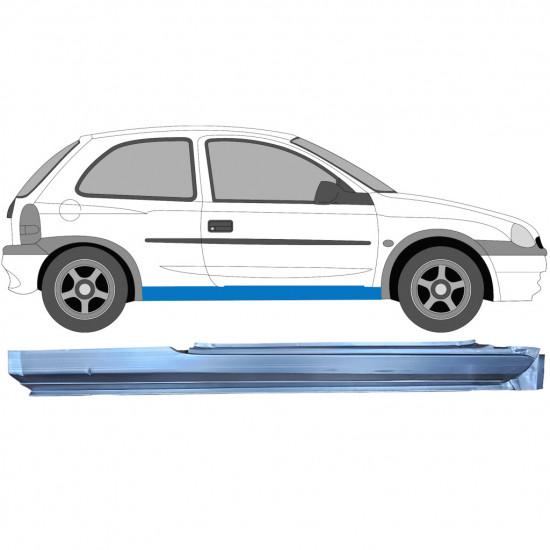 Opravný plech prahu pre Opel Corsa B 1993-2000 / Pravá 8907