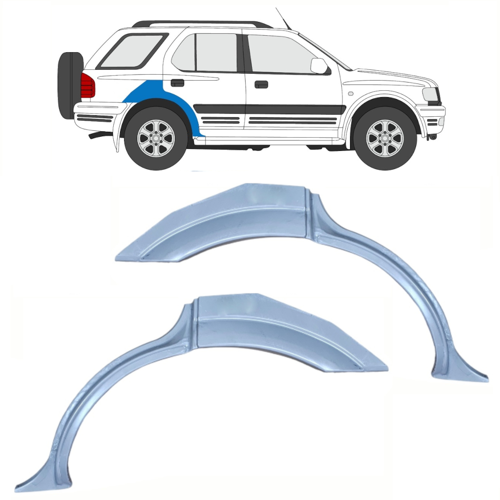 Lem Zadného Blatníka Pre Opel Frontera B 1999-2002 / Ľavá+Pravá / Sada 10375