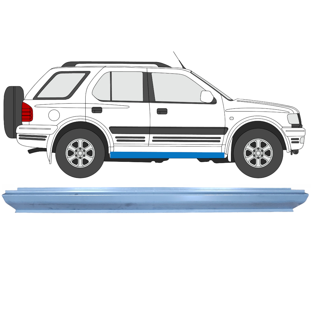 Opravný Plech Prahu Pre Opel Frontera B 1999-2002 / Vľavo = Vpravo (Symetrické) 6883