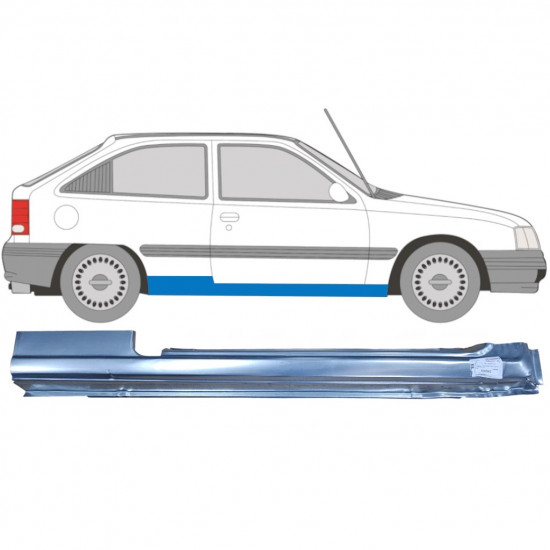 Opravný plech prahu pre Opel Kadett 1984-1993 / Pravá 6938