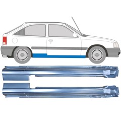 Kompletný prah pre Opel Kadett E Astra 1984-1993 / Ľavá+Pravá / Sada 9449