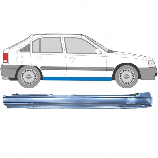 Opravný plech prahu pre Opel Kadett 1984-1993 / Pravá 7910