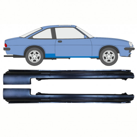 Opravný plech prahu pre Opel Manta B 1975-1988 / Sada 11080