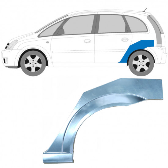 Lem zadného blatníka pre Opel Meriva 2003-2010 / Ľavý 5830