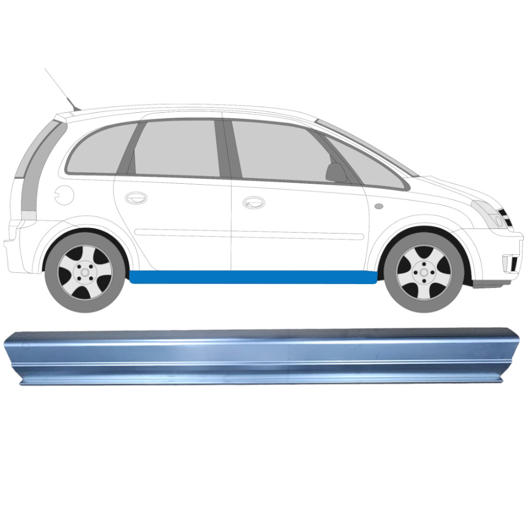 Opravný Plech Prahu Pre Opel Meriva 2003-2010 / Vľavo = Vpravo (Symetrické) 6884